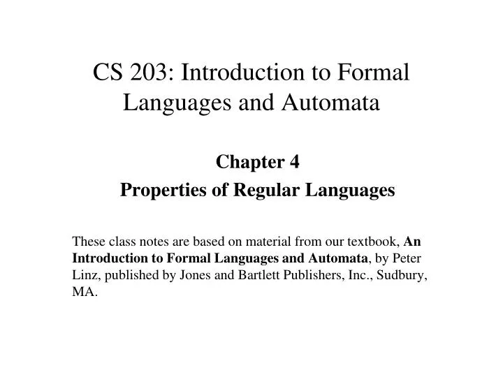 cs 203 introduction to formal languages and automata