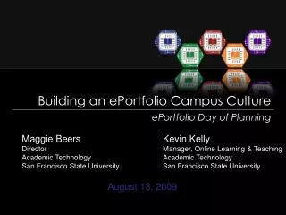 Building an ePortfolio Campus Culture
