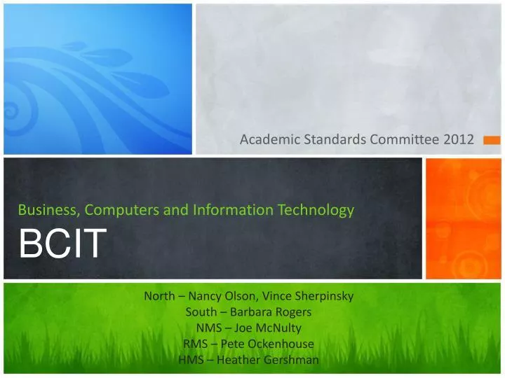 business computers and information technology bcit
