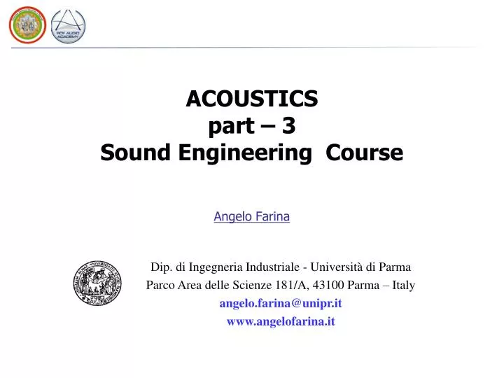 acoustics part 3 sound engineering course