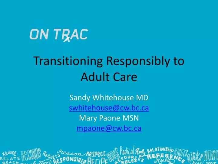 transitioning responsibly to adult care