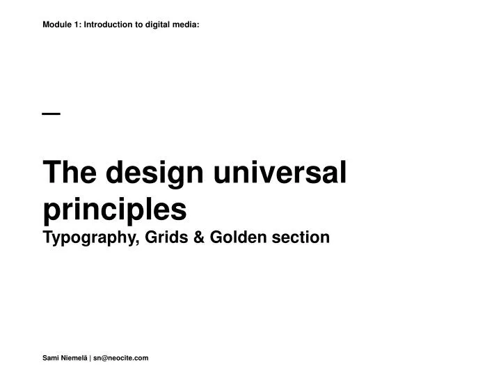 the design universal principles typography grids golden section