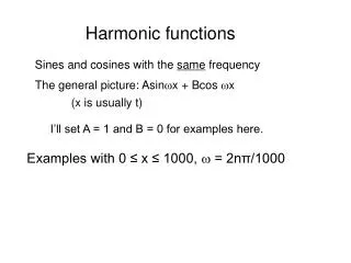 Harmonic functions