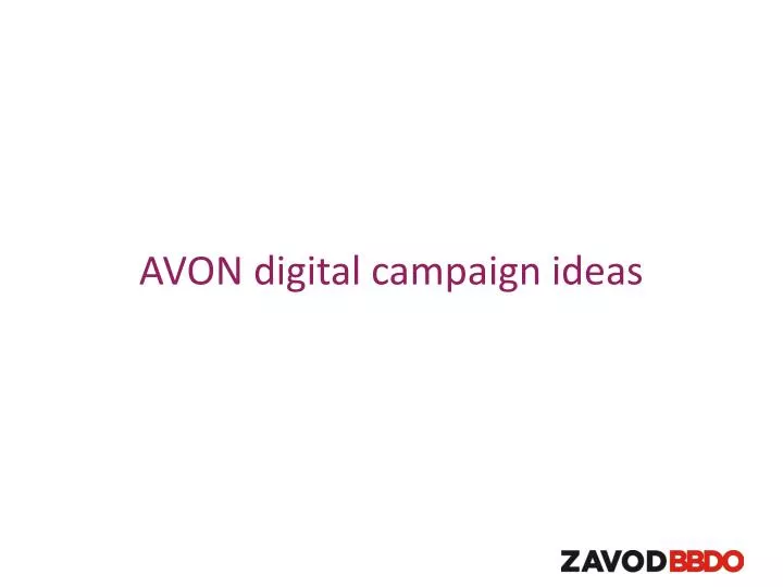 avon digital campaign ideas