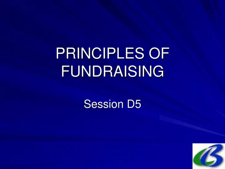 principles of fundraising