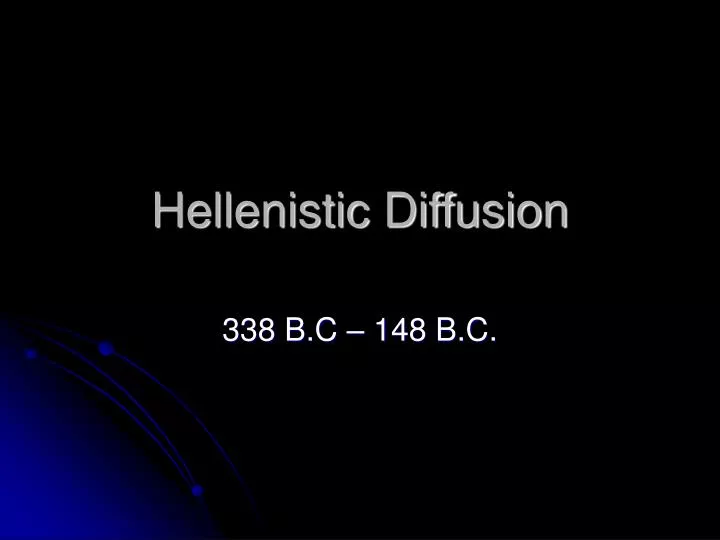 hellenistic diffusion
