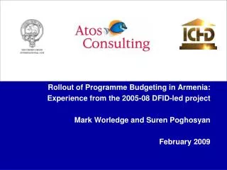 Rollout of Programme Budgeting in Armenia: Experience from the 2005-08 DFID-led project
