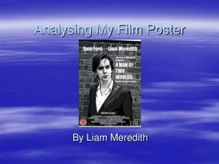 Analysing My Film Poster