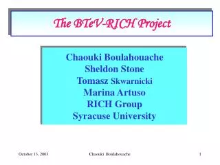 The BTeV-RICH Project