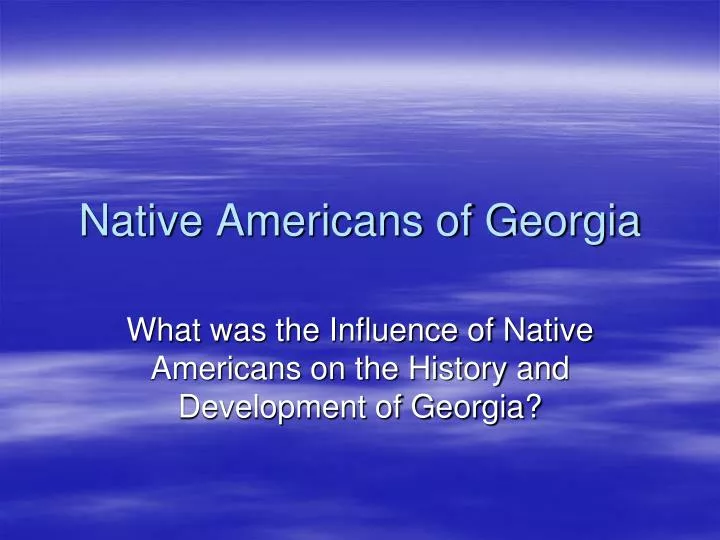 native americans of georgia