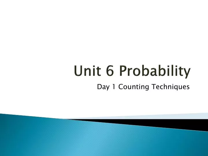 unit 6 probability