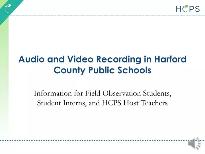 audio and video recording in harford county public schools
