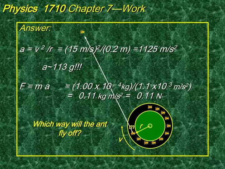 physics 1710 chapter 7 work