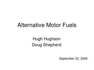 alternative motor fuels