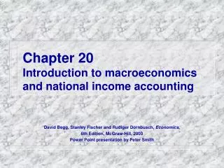 Chapter 20 Introduction to macroeconomics and national income accounting