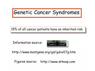 Genetic Cancer Syndromes