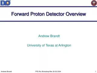 Forward Proton Detector Overview
