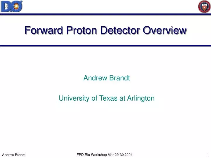 forward proton detector overview