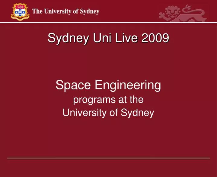 sydney uni live 2009