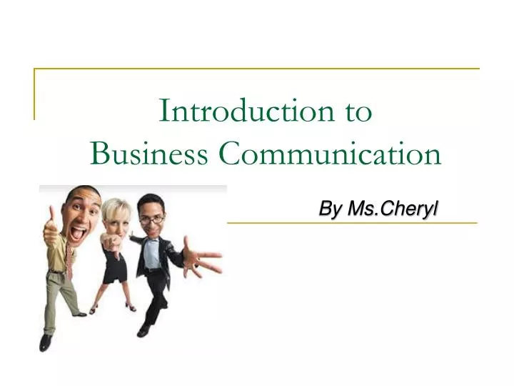 introduction to business communication