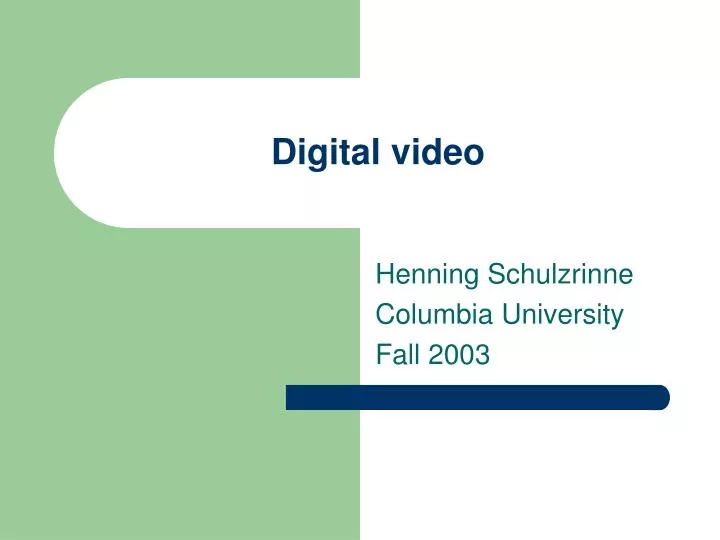 digital video