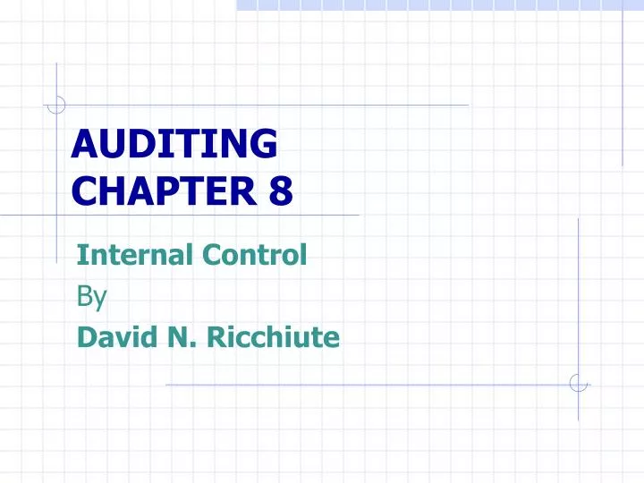 auditing chapter 8