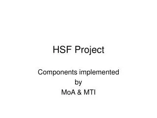 HSF Project