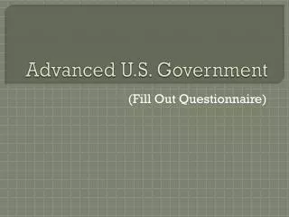 Advanced U.S. Government