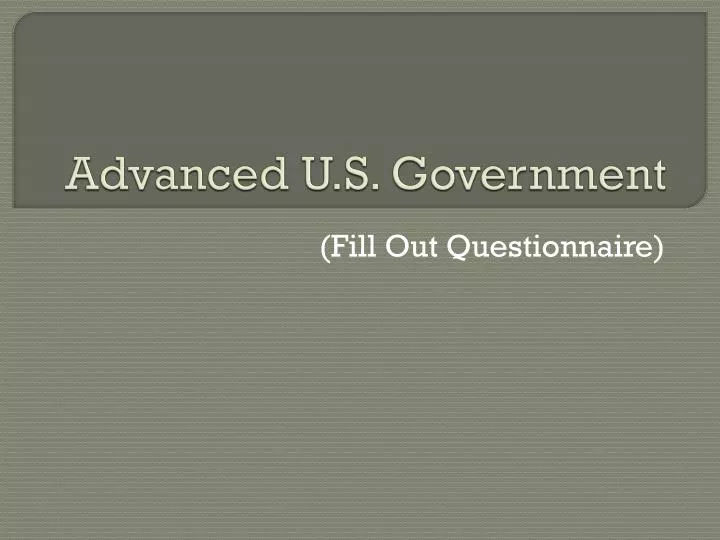 advanced u s government