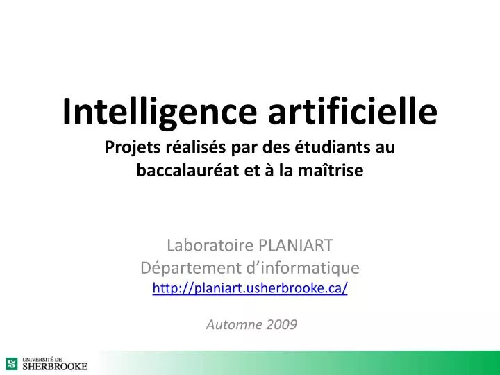 intelligence artificielle projets r alis s par des tudiants au baccalaur at et la ma trise