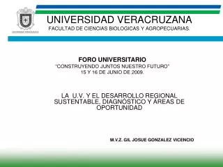 universidad veracruzana facultad de ciencias biologicas y agropecuarias