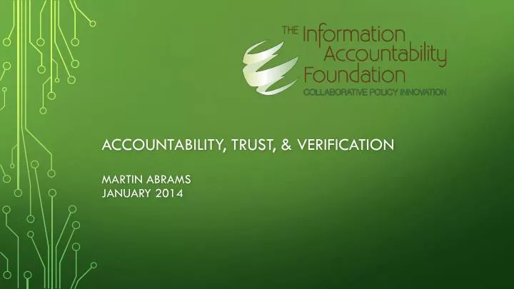 accountability trust verification martin abrams january 2014