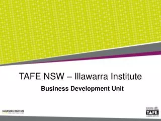 TAFE NSW – Illawarra Institute