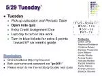5/29 Tuesday` - slide 1