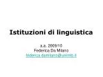 Istituzioni di linguistica - slide 1