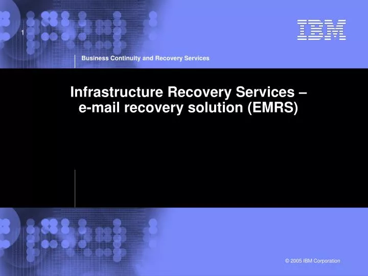infrastructure recovery services e mail recovery solution emrs