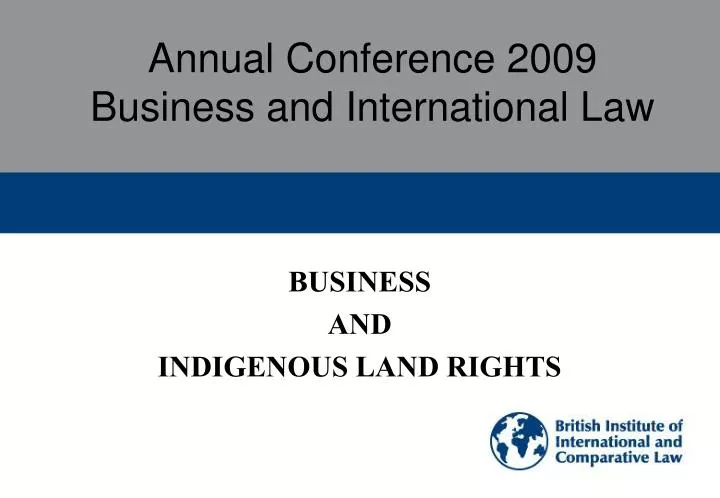 annual conference 2009 business and international law