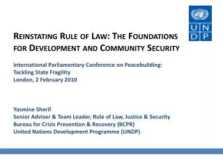 Rule Of Law - An Integrated Approach To Justice And Security