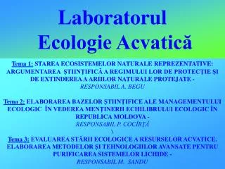 laboratorul ecologie acvatic