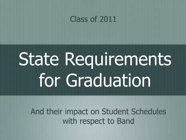 state requirements for graduation