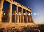GREEK MATHEMATICS - slide 1