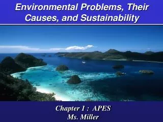 Environmental Problems, Their Causes, and Sustainability