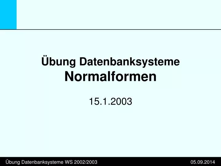 bung datenbanksysteme normalformen