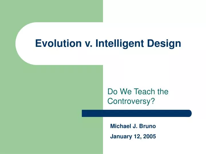 evolution v intelligent design