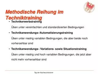 methodische reihung im techniktraining
