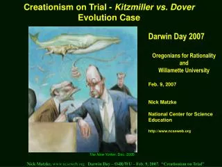Creationism on Trial - Kitzmiller vs. Dover Evolution Case