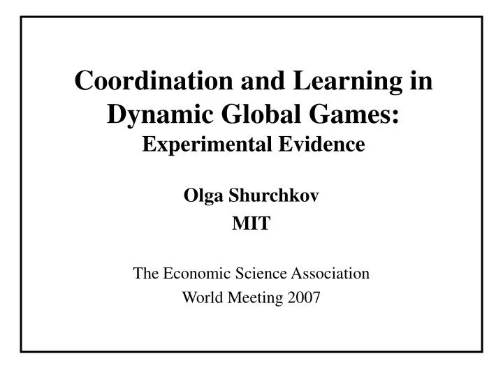 coordination and learning in dynamic global games experimental evidence