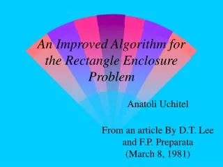 an improved algorithm for the rectangle enclosure problem