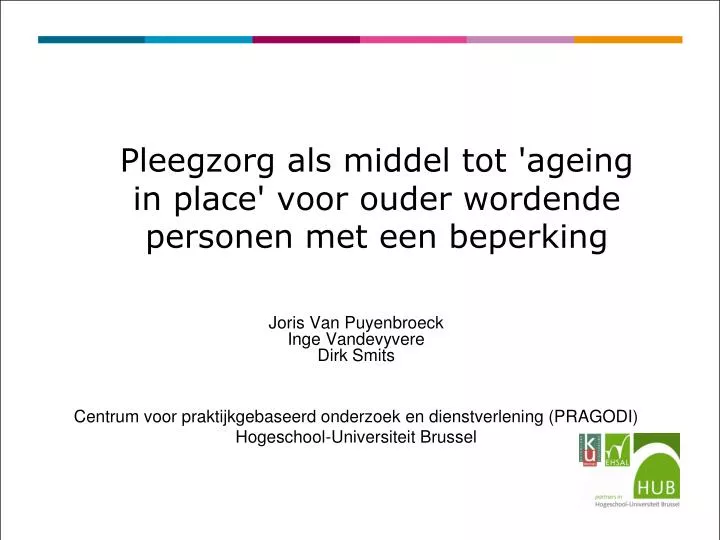 pleegzorg als middel tot ageing in place voor ouder wordende personen met een beperking