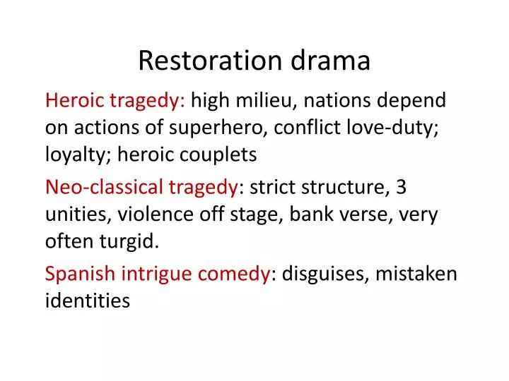 restoration drama